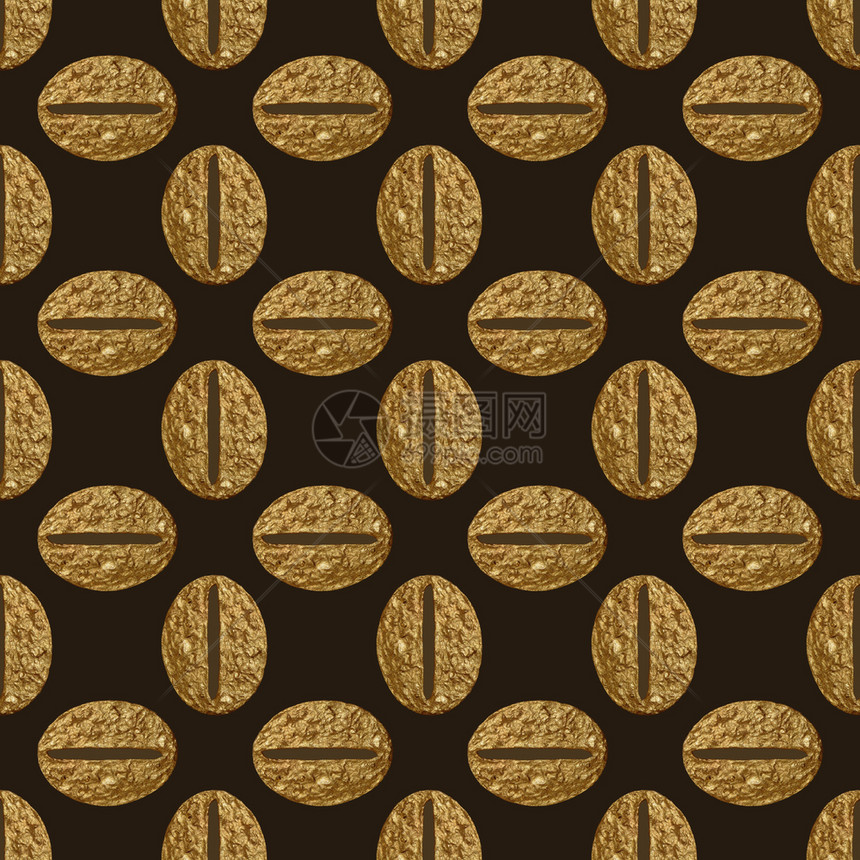 轮廓金属咖啡豆色无缝图案抽象手绘金色背景复古风格中的程式化闪光纹理咖啡豆金色无缝图案复古风格中的化纹理黑暗的图片