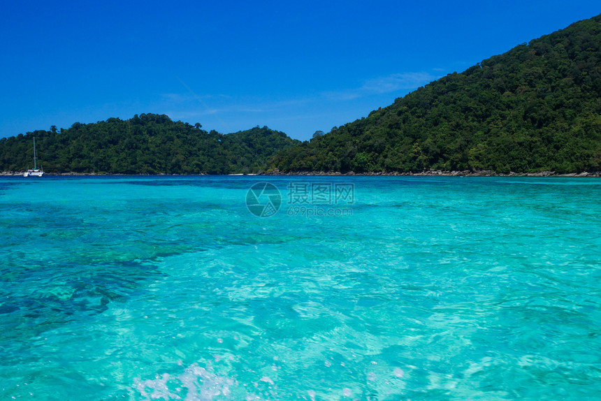 泰国素林岛海热带屿和浮潜海洋自然图片