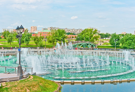 地标俄罗斯莫科东欧的沙里西诺公园景象灯笼圆形的图片