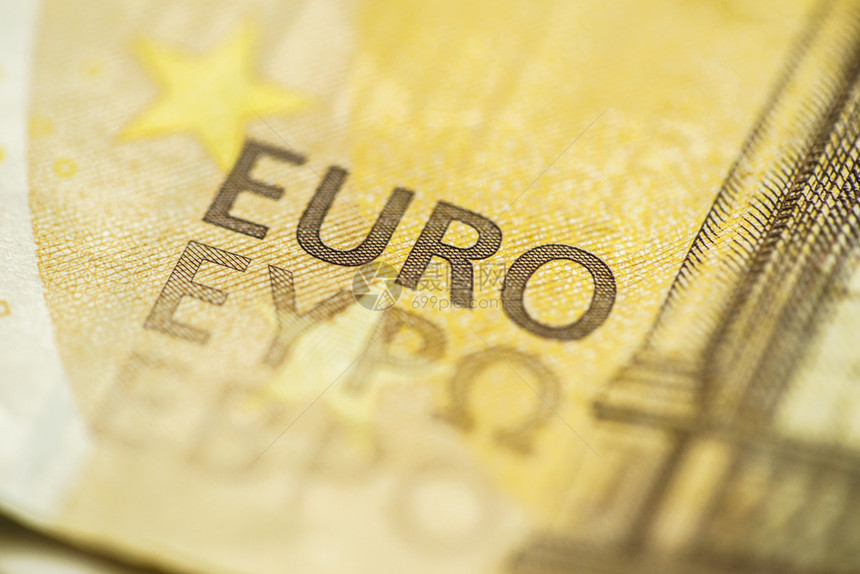 财富金融关闭欧元钞票货币50钞票的宏观细节现金法案概念高清晰度照片成功图片