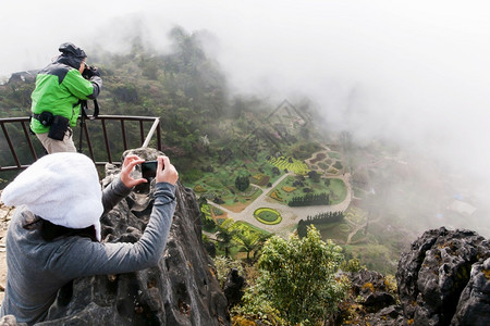 服用人们越南最顶尖旅游景点萨帕SaPa的观光景点复制图片