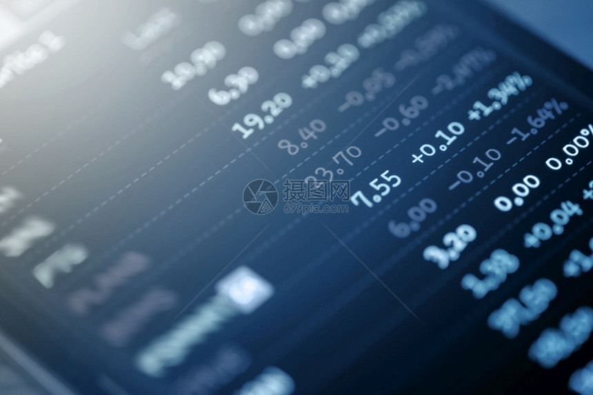 数据贸易LLED显示金融投资和经济趋势概念的证券交易市场或图股票市场或LED展示金融投资和经济趋势概念商业的图片