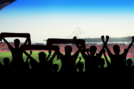 茶道中扇子裁判联盟足球迷在一场比赛中的轮椅和足球体育场的旁观者美国人设计图片