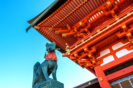 红色的日本京都FushmiInari神社历史东方的图片