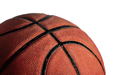 运动黑色的白底孤立篮球部分从上方单向闪亮的篮球部分旧赢图片