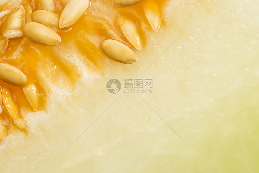 甘露可口成熟高分辨率光相粉蜜瓜籽优质照片高品图片