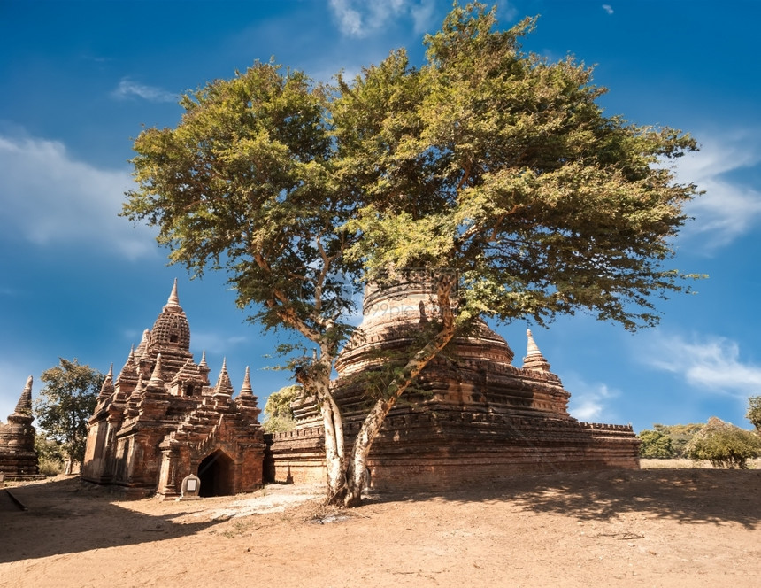 修道院缅甸Bagan王国古老佛教寺庙的令人惊叹建筑缅甸布甘王国旅行游图片