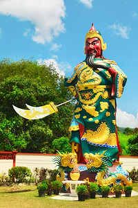 在海南中殿的雕像泰国高三井寺庙旅行苏梅岛图片