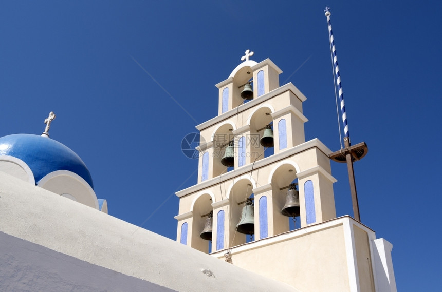 祷告欧洲希腊圣托里尼岛阿克罗泰教堂旅行图片
