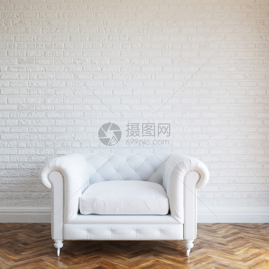 家白色墙板内用经典皮革装甲轮椅质地优雅的图片