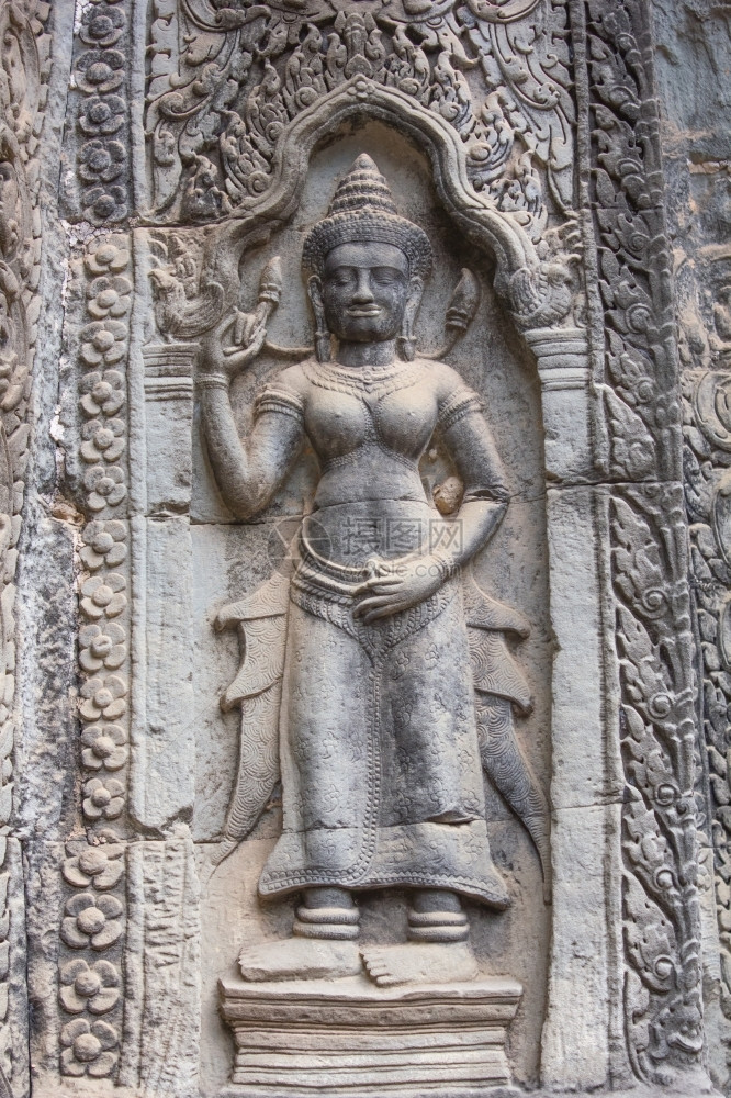 飞天柬埔寨人传统的雕像图片