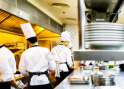 服务职业餐厅厨房的师运动使食物变黑白品种族图片