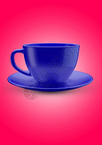 空茶杯茶叶或咖啡模板的杯瓷3D插图用于早餐的现实主义孤立茶杯以模拟孤立的现实茶杯咖啡因或者店设计图片