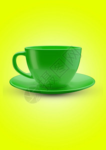 低咖啡因茶叶或咖啡模板的杯瓷3D插图用于早餐的现实主义孤立茶杯以模拟孤立的现实茶杯咖啡因液体浓设计图片