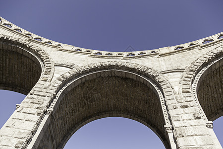 出口历史古老的石碑拱门旧建筑和历史艺术及建筑的详细节旅游图片