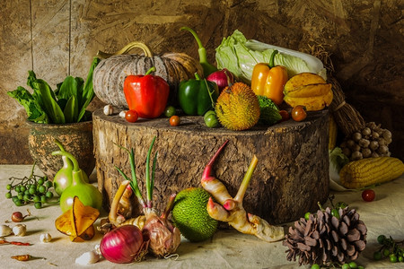 品种素食主义者胡萝卜蔬菜和水果作为烹饪的原料包括图片