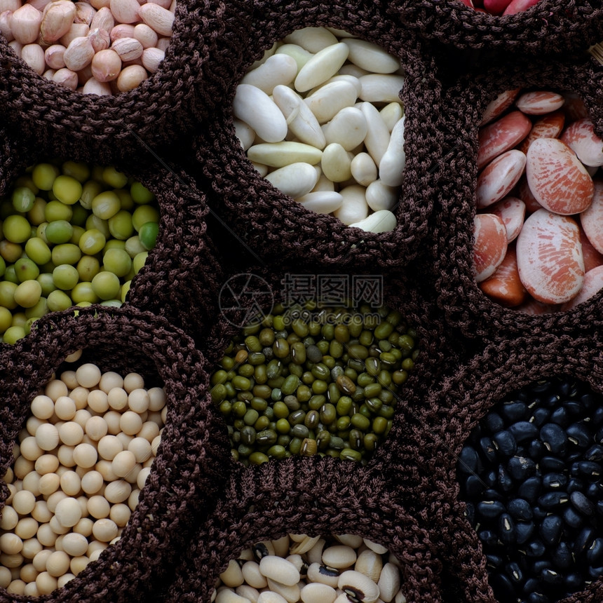 收集整个豆类越南农产品各种纤维食物背景谷减少胆固醇防止癌症稳定血液糖增加免疫系统使心脏健康提高免疫系统改善心脏健康白色的亚洲红图片