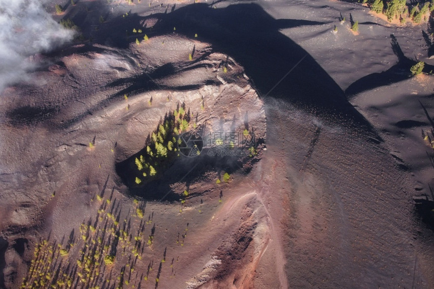 破坏西班牙加那利群岛特内里费火山景观鸟瞰图西班牙加那利群岛特内里费火山景观鸟瞰图天空质量图片