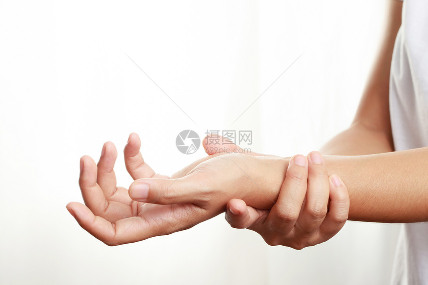 女士健康问题妇女手腕疼痛治疗抽筋图片