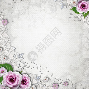 紫色玫瑰照片的优雅银边框花新娘束设计图片