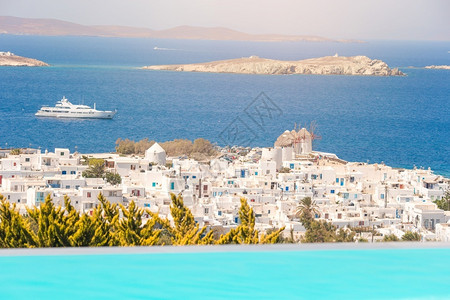 老的希腊米科诺斯岛传统希腊村庄的景观希腊欧洲海蓝色的图片