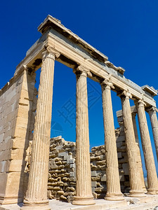 雕像建筑学帕台农神庙雅典的卫城寺庙古董图片