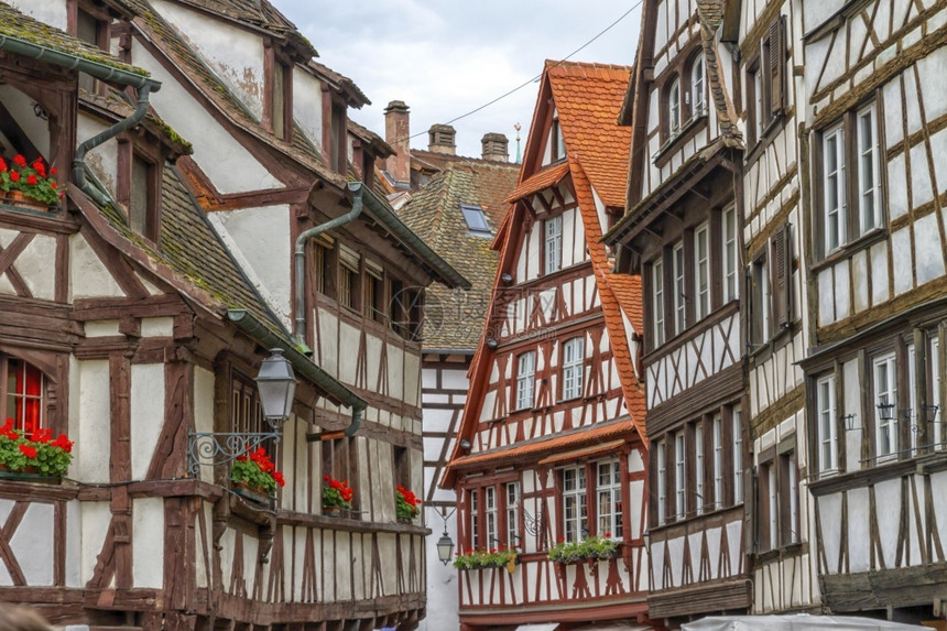 屋著名的小法兰西历史街区带桥斯特拉堡法国小兰西斯特拉堡城市的图片
