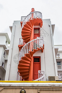 新加坡的Bugis村是观光客的一个里程碑它是一个标志地亚洲人游客楼梯图片