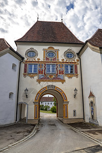 假期德国莱特基尔奇附近历史城堡Zeil入口天令人惊叹的图片