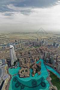 迪拜酋长国的建筑迪拜市下城天梯和公路商业阿拉伯地点图片
