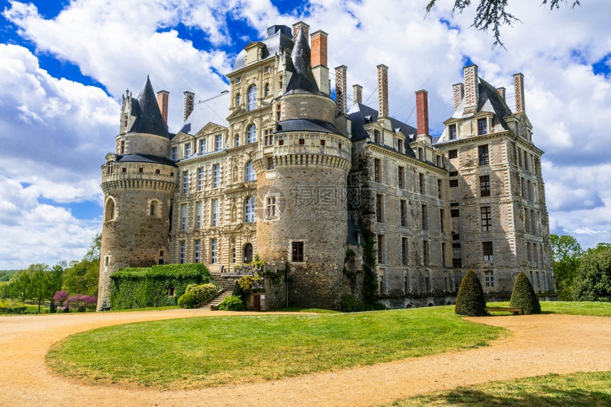 布里萨克城堡法国卢瓦尔河谷的中世纪古堡地标受欢迎的浪漫图片