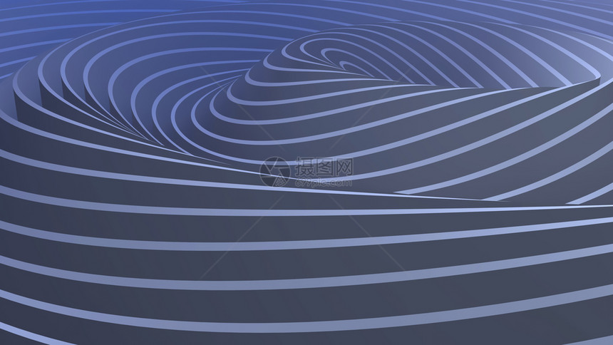 抽象波的3D渲染波动空间中的涟漪具有最大振幅震中的环波动明亮充满活力抽象背景波浪几何学有创造力的图片