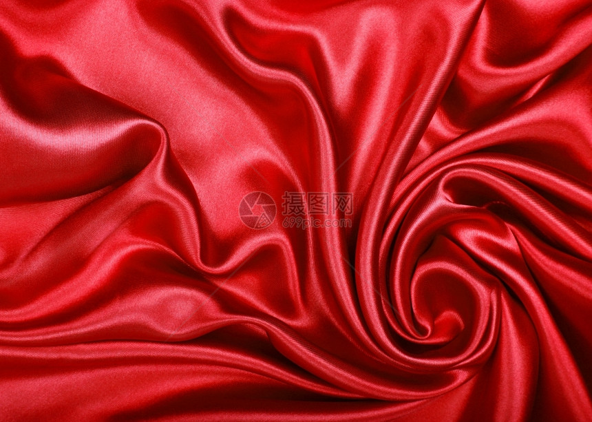 平滑优雅的红色丝绸可用作背景折痕紫丁香缎面图片