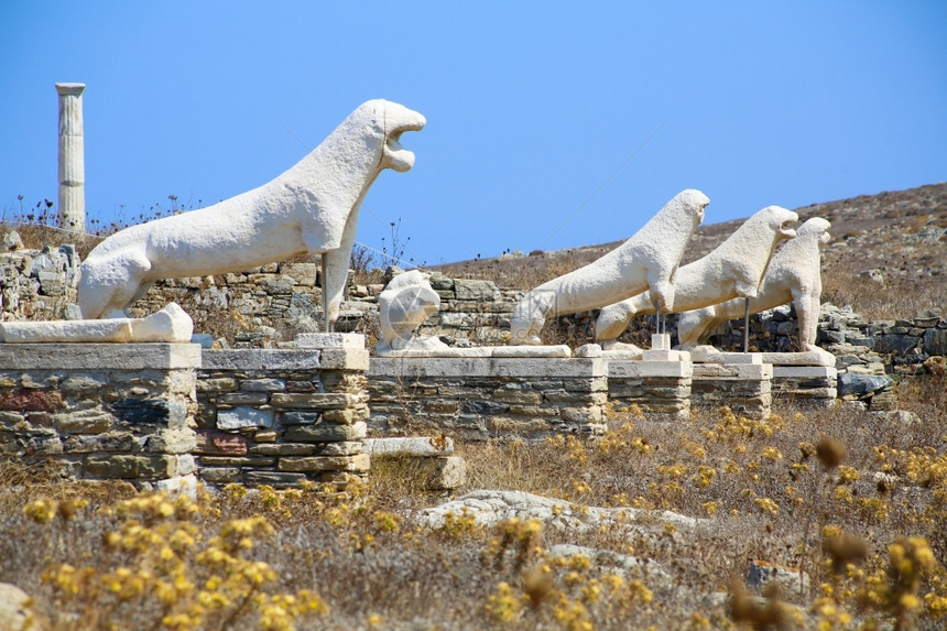 毁了Delos岛是希腊重要考古遗址之一位于希腊不朽的语图片