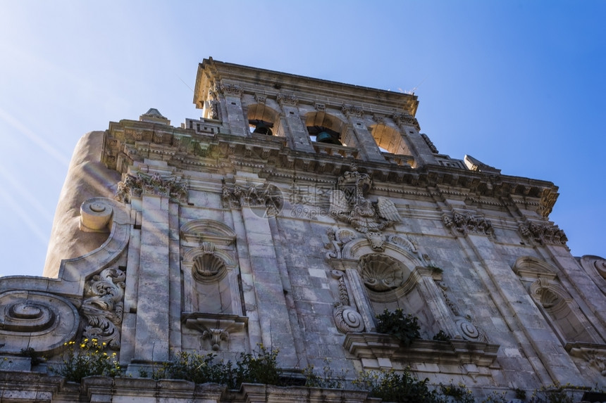 天主教称赞意大利西里锡拉库萨的旧教堂太阳图片