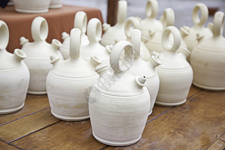 院子血管重点西班牙粘土罐一个液态陶瓷容器西班牙手工艺品的详情图片