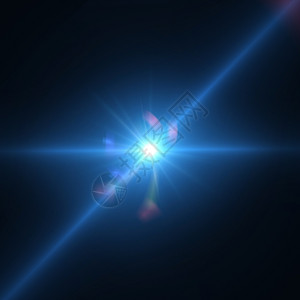 蓝色的字符串以3D软件制成的有透镜照明和bokeh效应的恒星镜片图片