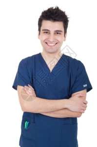 一位英俊年轻的男医生背景图片