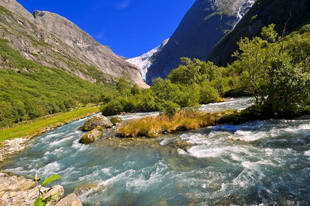 水利地理素材景观气候挪威Jostedalsbreen公园欧洲斯堪的纳维亚气候学背景