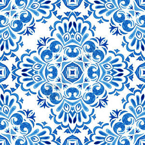 祖伊多普无缝装饰水阿拉伯彩色油漆织物瓷砖的布料结构图案694抽象的艺术地毯设计图片