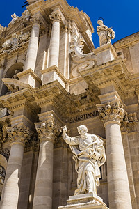 艺术意大利西里锡拉丘兹市库扎教堂的神像西里岛图片