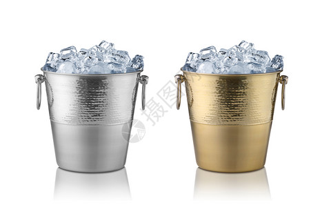 金属清除香槟桶满是冰的香槟桶寒冷图片