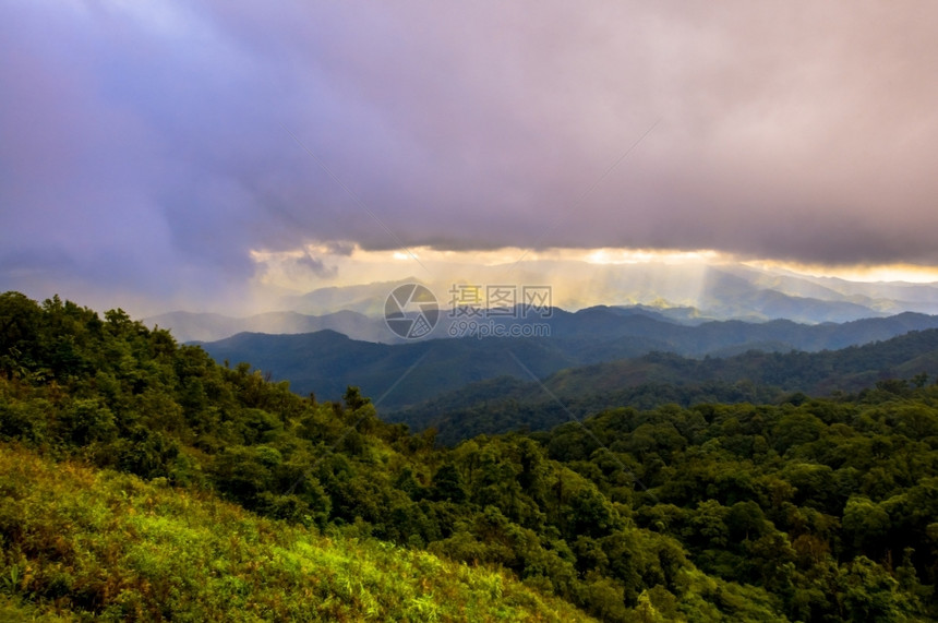 场地在山风景的日出户外野生动物图片