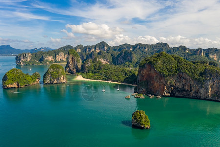 水天线泰国Krabi航空观光旅游景点的放松图片