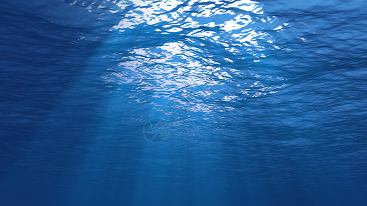 潘多雷耶湖闪亮的3D光照着从上往下射的阳光穿透了深清晰的蓝水形成美丽的幕反光液体宁静设计图片