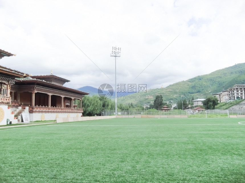门不丹的体育场自然竞技图片
