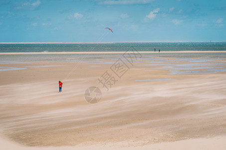 风纹素材景观风优美比利时荷兰特克塞尔利女孩岛背景