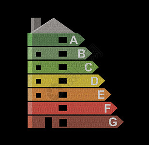 照光能源效率图表显示似乎融入了黑色背景的建筑物中在设计过程使用电能效率图显示该表其已被纳入黑背景建筑生态屋回收插画