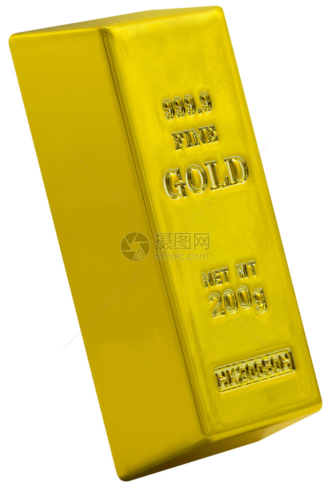 金融的黄色Golden栏作为白色背景的金融概念一种图片