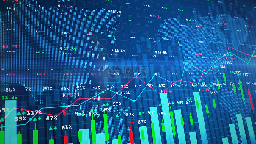 金融的全球适合金融投资数字证券交易所市场图或Forex交易图表和烛台用于商业背景概念的金融投资趋势用于商业背景概念的金融投资趋势图片